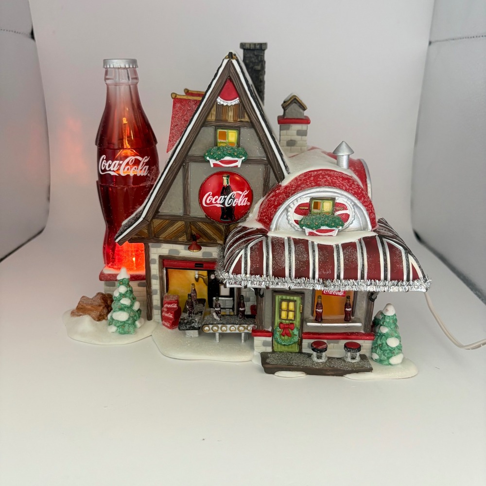 Dept 56 North Pole Series Coca-Cola Fizz Factory 56.56754 Missing Flags - Picture 5 of 7